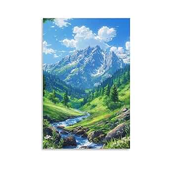 森　オシャレ　絵画　油絵　トレンド　2022 自然　山　13 森オシャレ絵画油絵トレンド2022 自然山13